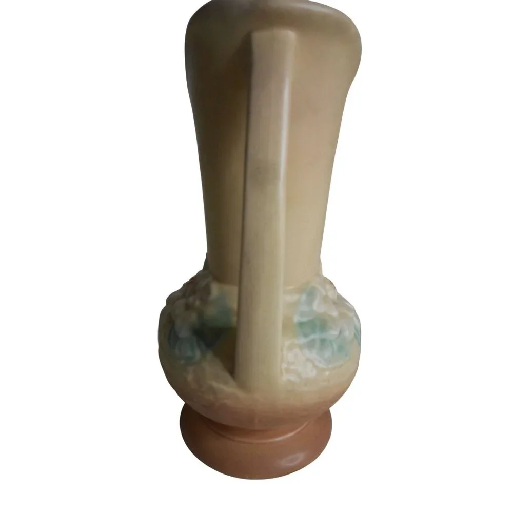 Vtg Hull Art Pottery 1940s WATER LILY Hull USA L-10-9 1/2" double handle Vase #1 - Picture 4 of 8